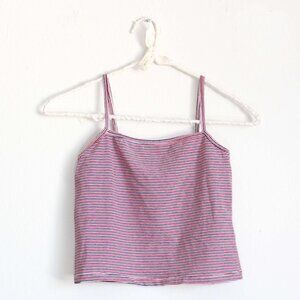 Brandy Melville Faye Crop Striped Tank Top